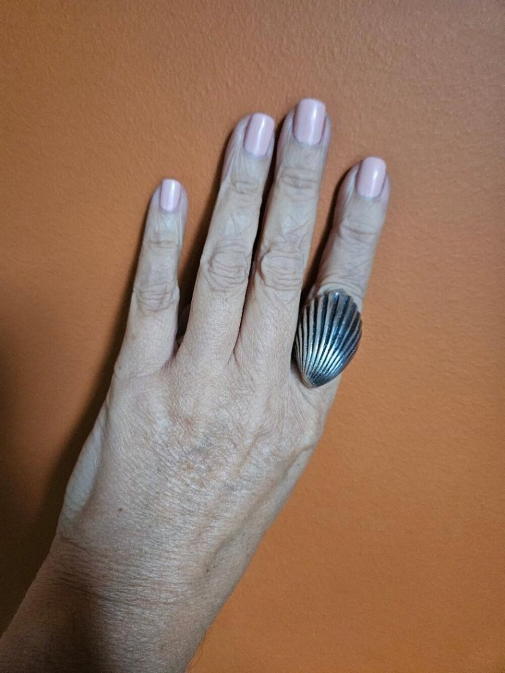 Statement Shell Silver Ring - Picture 4 of 11